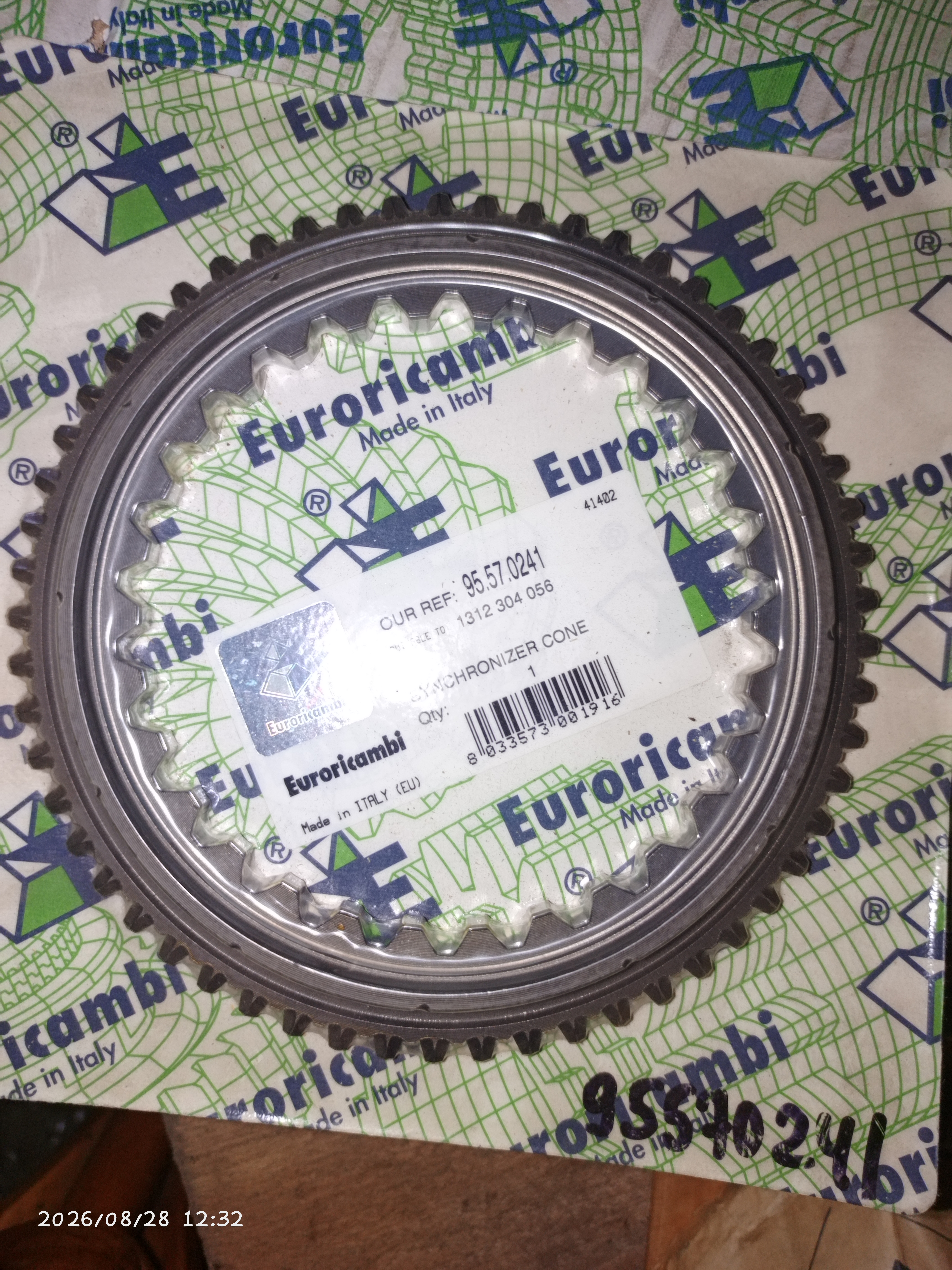 Euroricambi Конус синхронизатора КПП MAN/MB/DAF/RVI ZF 16S-150