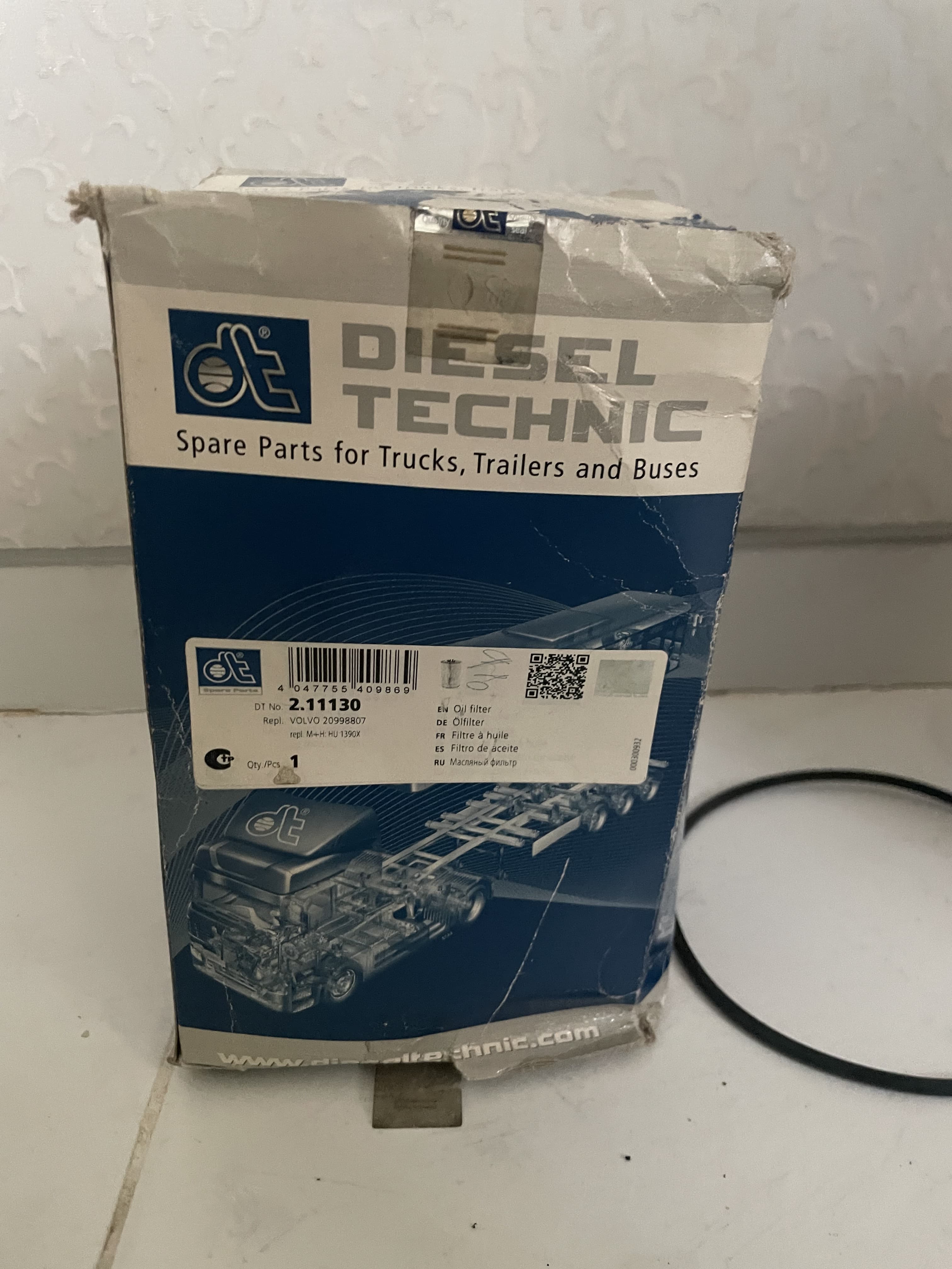 Фильтр масляный DT Spare Parts