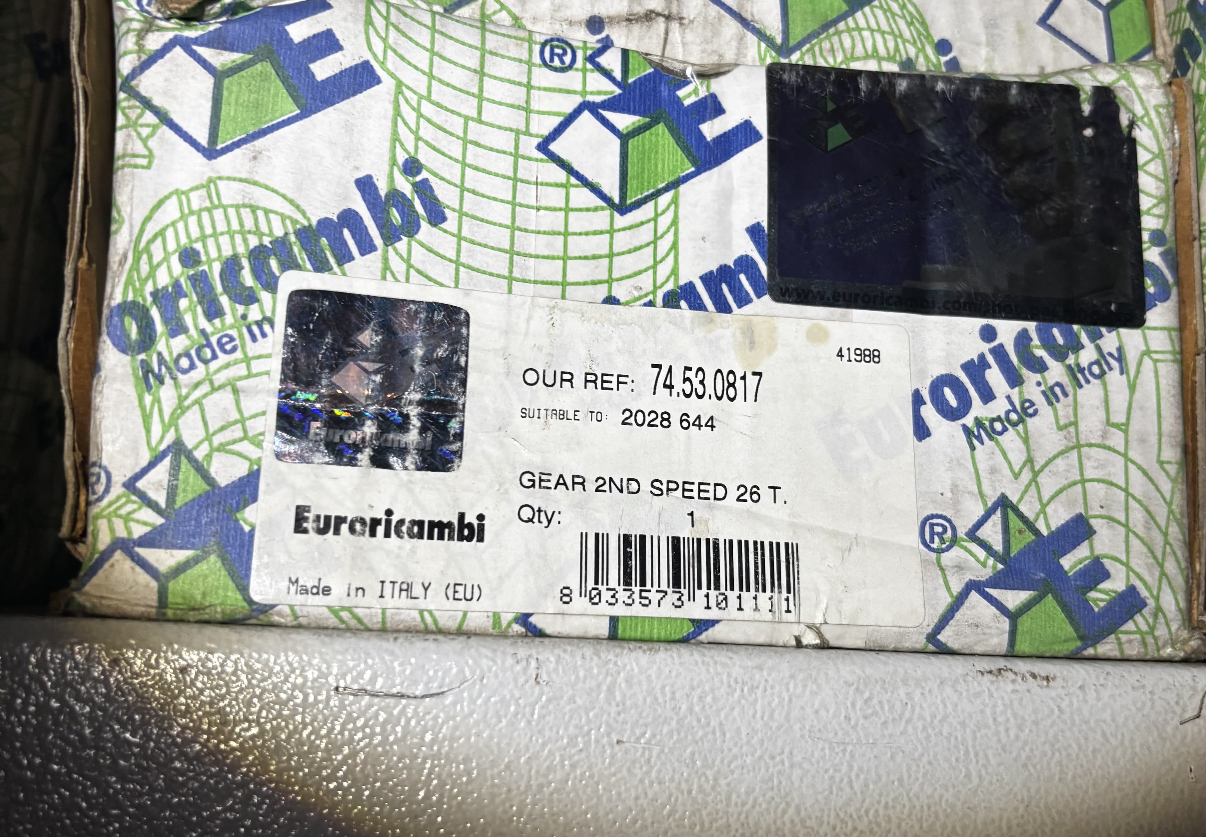 Euroricambi Шестерня 2-й передачи 26 зубьев Скания SCANIA