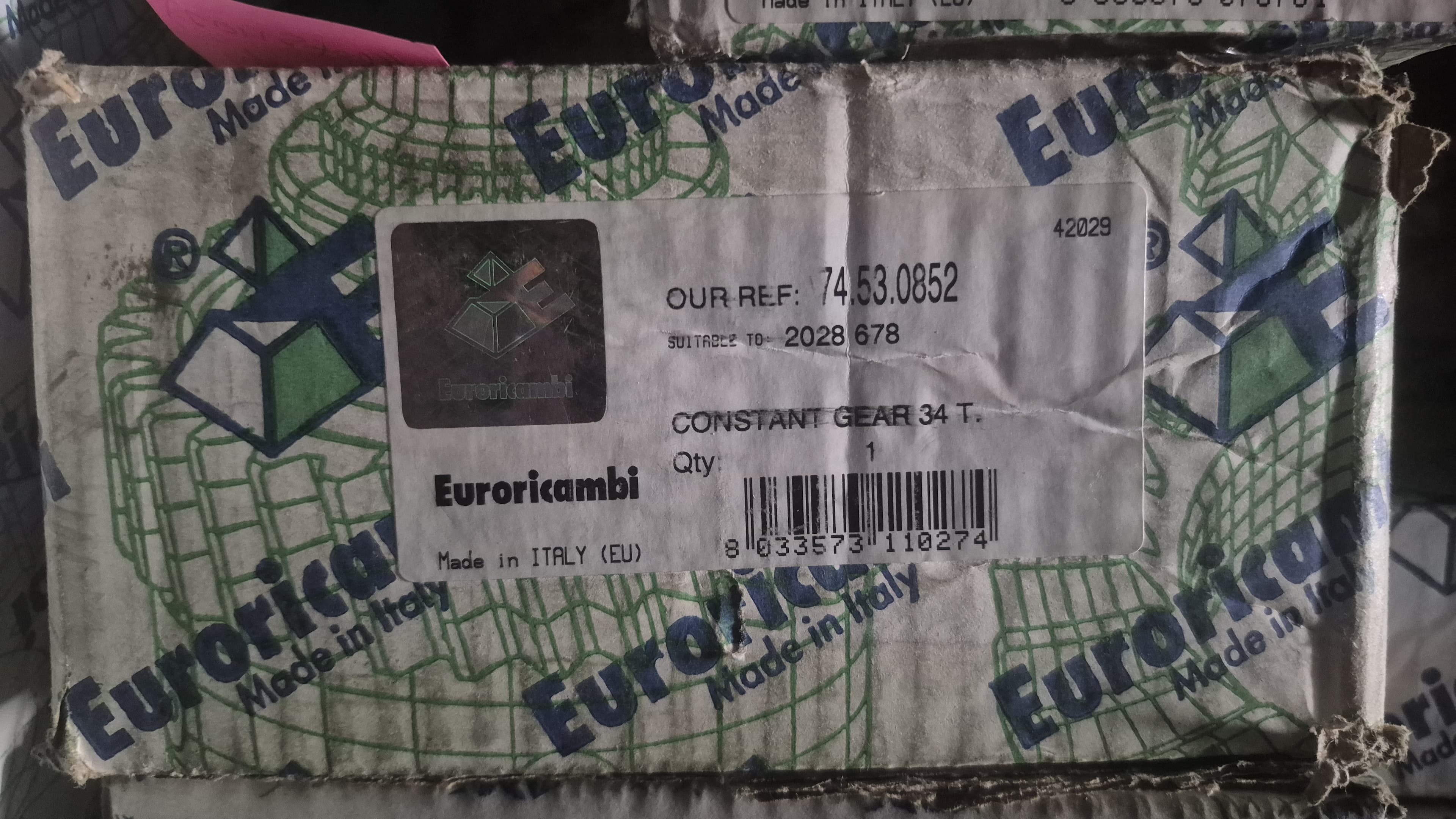 Euroricambi Шестерня постоянного зацепления