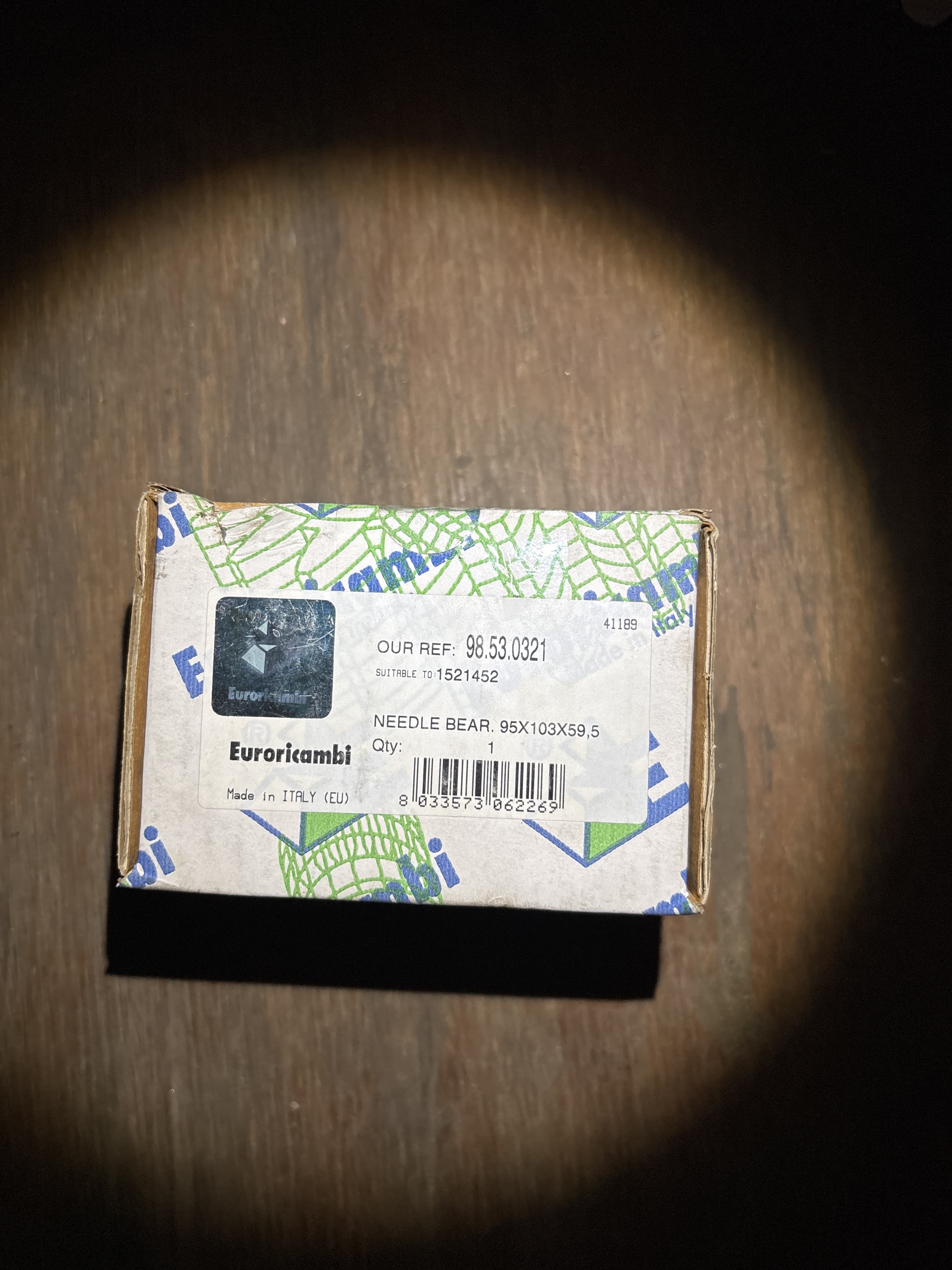 Euroricambi Подшипник игольчатый 95x103x59.5