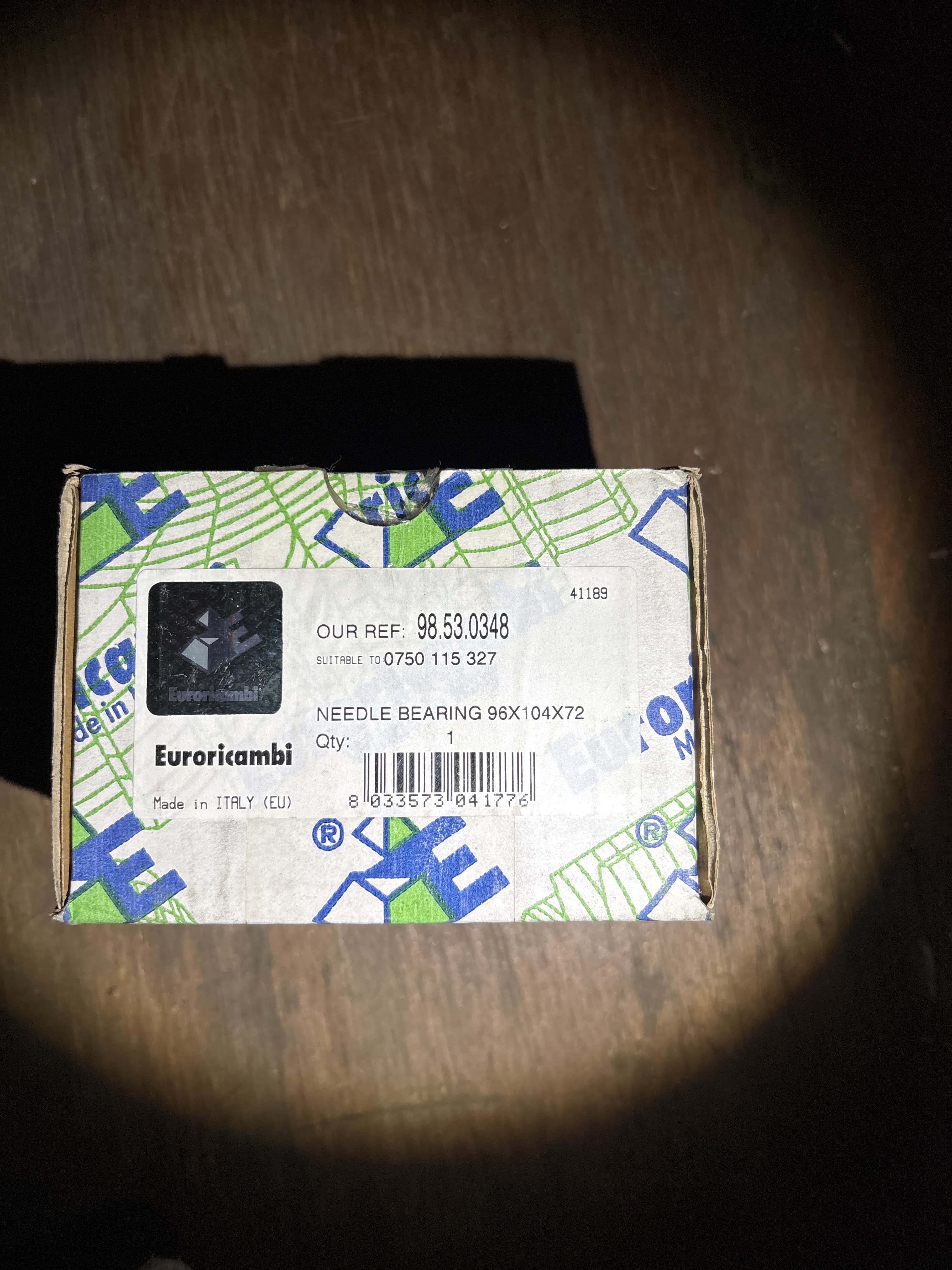 Euroricambi Подшипник игольчатый КПП 96x104x72 MAN, DAF, RVI, Iveco