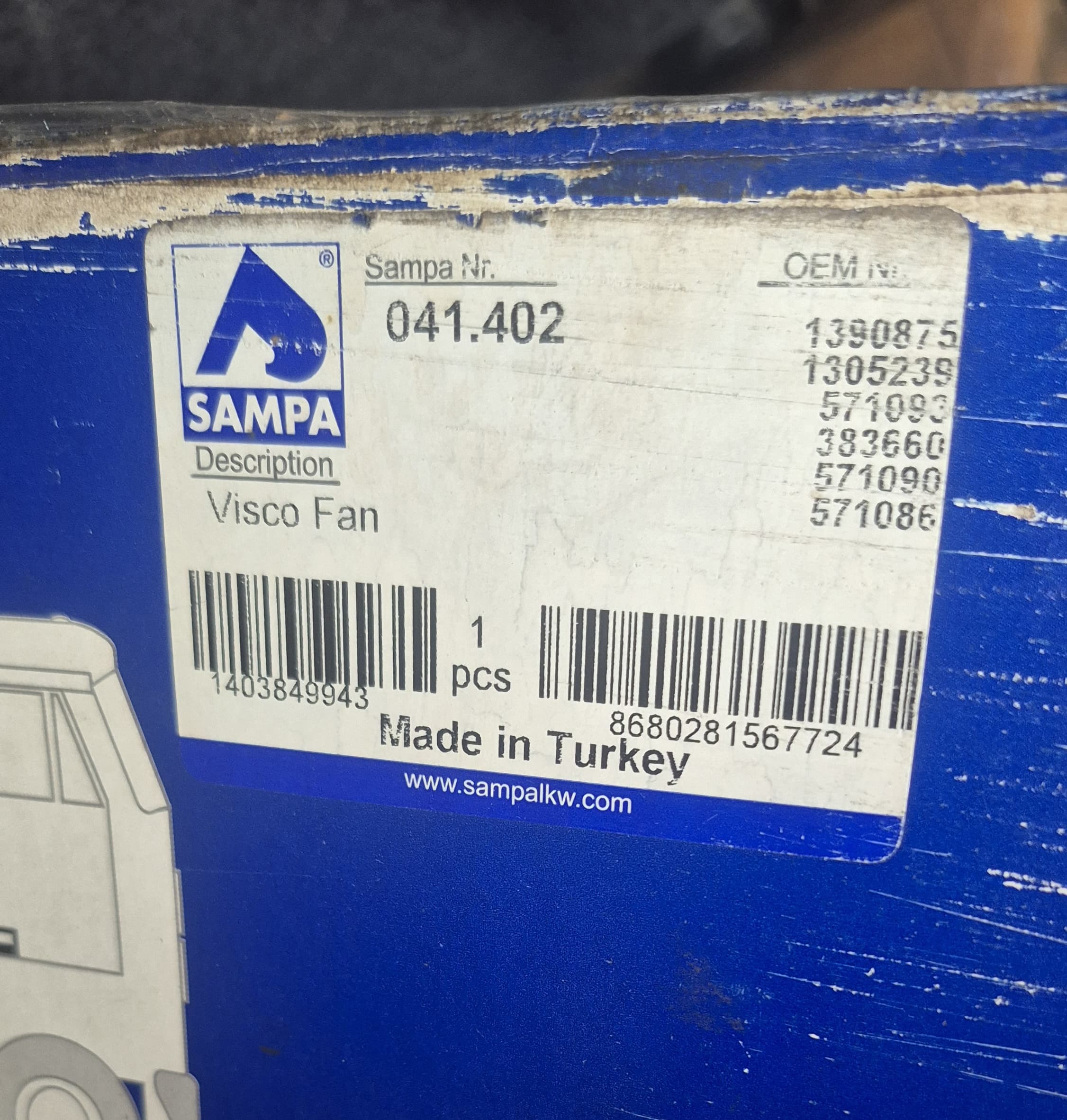Sampa Гидромуфта с крыльчаткой (111006) SCANIA