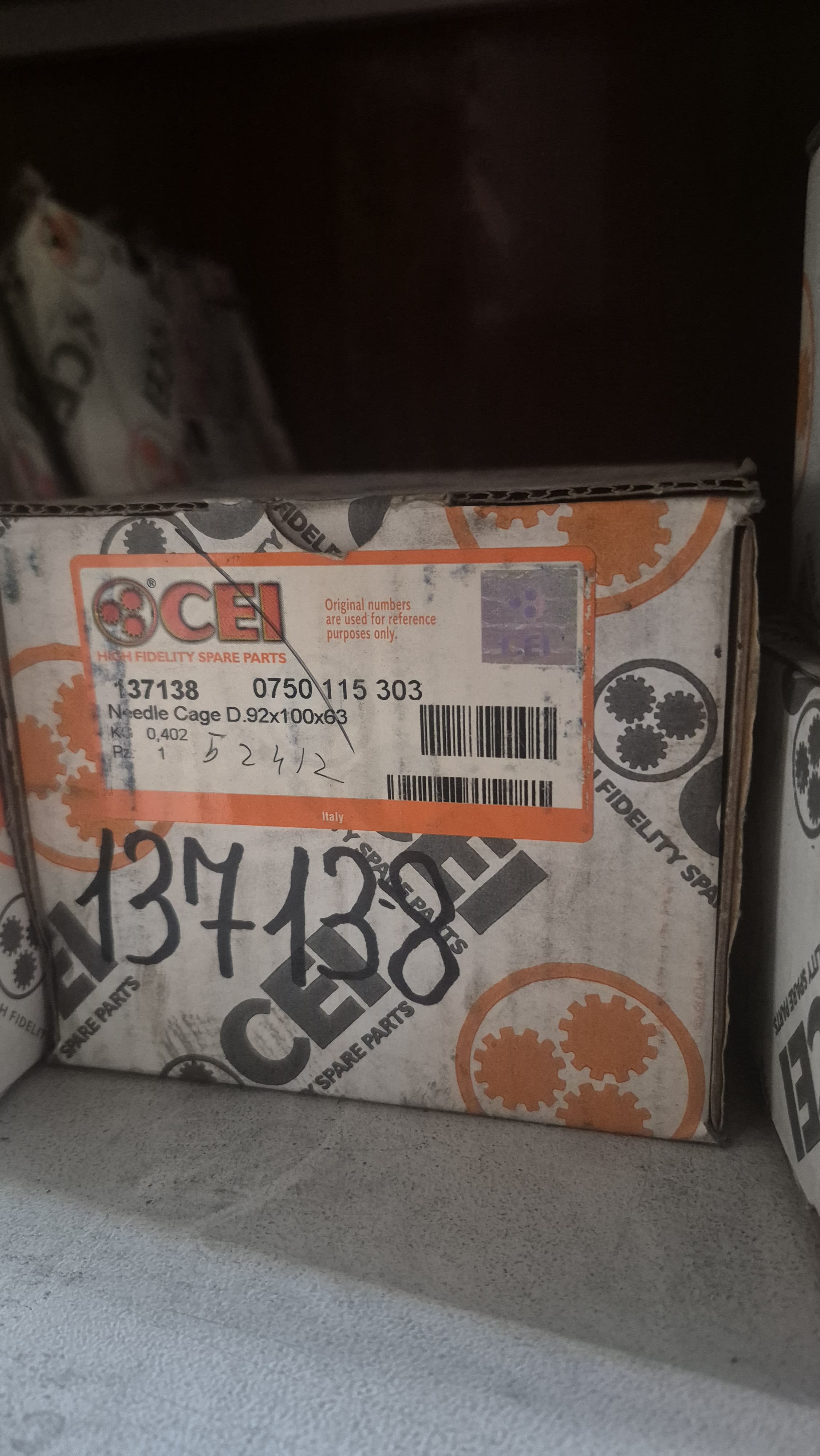 Подшипник игольчатый КПП 92x100x63мм вторич. вала