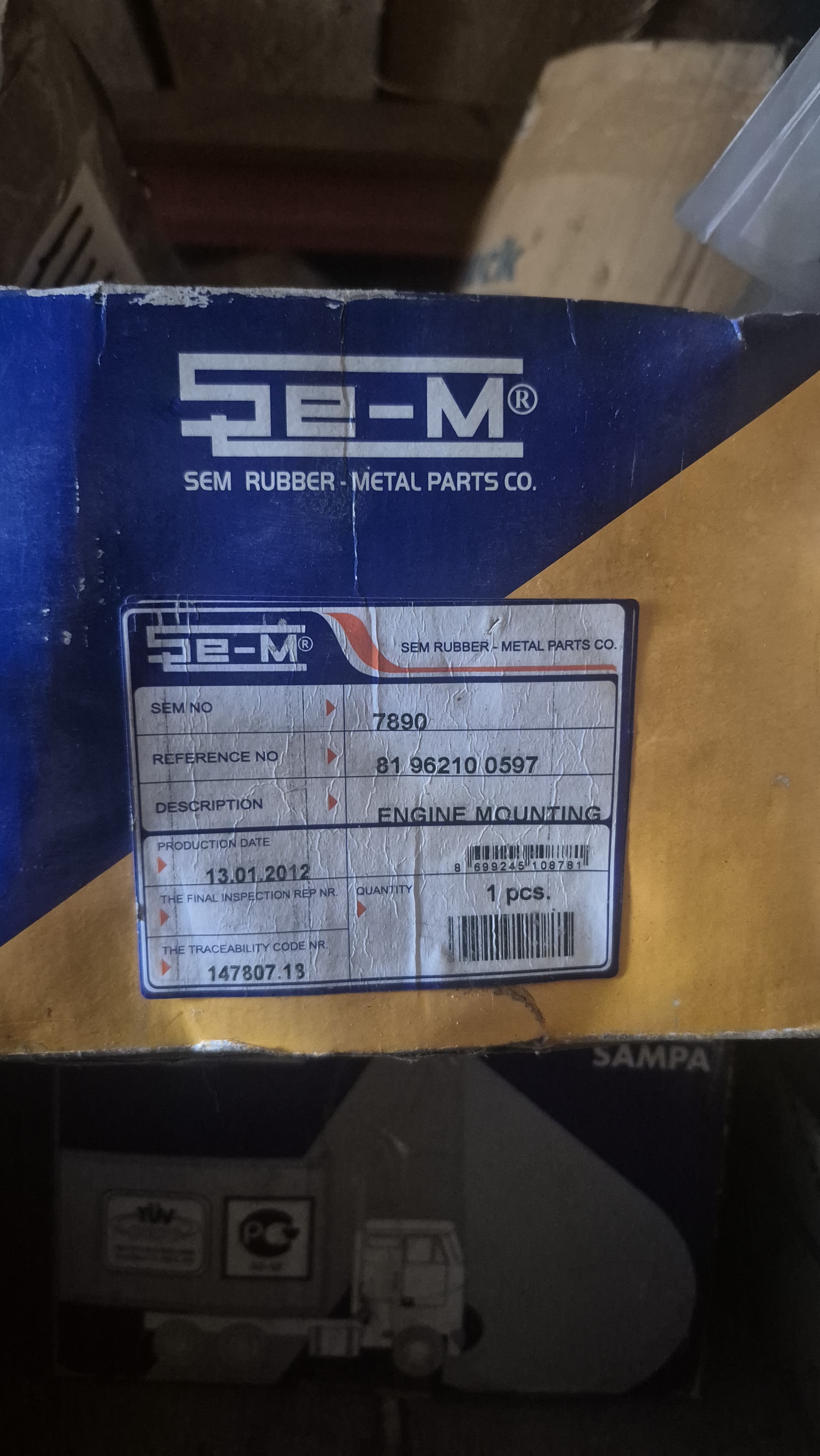 MAN81.96210.0597_подушка двигателя! (мр) задняя \MAN TGA/TGX/TGS Man Iveco
